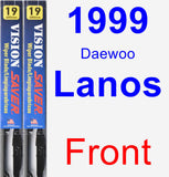 Front Wiper Blade Pack for 1999 Daewoo Lanos - Vision Saver