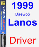 Driver Wiper Blade for 1999 Daewoo Lanos - Vision Saver