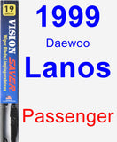 Passenger Wiper Blade for 1999 Daewoo Lanos - Vision Saver