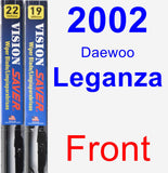 Front Wiper Blade Pack for 2002 Daewoo Leganza - Vision Saver