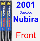 Front Wiper Blade Pack for 2001 Daewoo Nubira - Vision Saver