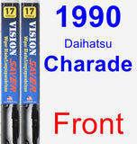 Front Wiper Blade Pack for 1990 Daihatsu Charade - Vision Saver