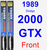 Front Wiper Blade Pack for 1989 Dodge 2000 GTX - Vision Saver