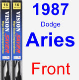 Front Wiper Blade Pack for 1987 Dodge Aries - Vision Saver