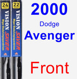 Front Wiper Blade Pack for 2000 Dodge Avenger - Vision Saver