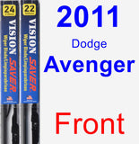 Front Wiper Blade Pack for 2011 Dodge Avenger - Vision Saver