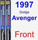 Front Wiper Blade Pack for 1997 Dodge Avenger - Vision Saver