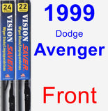 Front Wiper Blade Pack for 1999 Dodge Avenger - Vision Saver