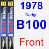 Front Wiper Blade Pack for 1978 Dodge B100 - Vision Saver