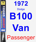 Passenger Wiper Blade for 1972 Dodge B100 Van - Vision Saver