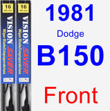 Front Wiper Blade Pack for 1981 Dodge B150 - Vision Saver