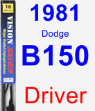 Driver Wiper Blade for 1981 Dodge B150 - Vision Saver