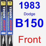 Front Wiper Blade Pack for 1983 Dodge B150 - Vision Saver