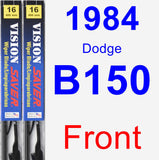 Front Wiper Blade Pack for 1984 Dodge B150 - Vision Saver