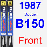 Front Wiper Blade Pack for 1987 Dodge B150 - Vision Saver