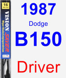 Driver Wiper Blade for 1987 Dodge B150 - Vision Saver