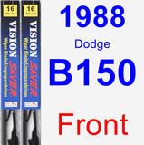 Front Wiper Blade Pack for 1988 Dodge B150 - Vision Saver