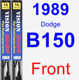 Front Wiper Blade Pack for 1989 Dodge B150 - Vision Saver