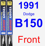 Front Wiper Blade Pack for 1991 Dodge B150 - Vision Saver