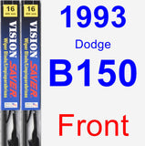 Front Wiper Blade Pack for 1993 Dodge B150 - Vision Saver