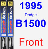 Front Wiper Blade Pack for 1995 Dodge B1500 - Vision Saver