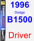 Driver Wiper Blade for 1996 Dodge B1500 - Vision Saver