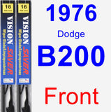 Front Wiper Blade Pack for 1976 Dodge B200 - Vision Saver