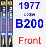 Front Wiper Blade Pack for 1977 Dodge B200 - Vision Saver