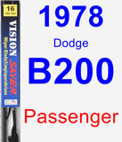 Passenger Wiper Blade for 1978 Dodge B200 - Vision Saver