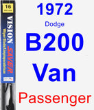 Passenger Wiper Blade for 1972 Dodge B200 Van - Vision Saver