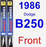 Front Wiper Blade Pack for 1986 Dodge B250 - Vision Saver