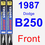 Front Wiper Blade Pack for 1987 Dodge B250 - Vision Saver