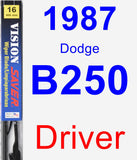 Driver Wiper Blade for 1987 Dodge B250 - Vision Saver