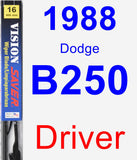 Driver Wiper Blade for 1988 Dodge B250 - Vision Saver