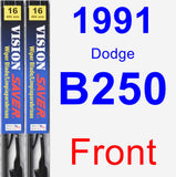 Front Wiper Blade Pack for 1991 Dodge B250 - Vision Saver