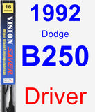 Driver Wiper Blade for 1992 Dodge B250 - Vision Saver