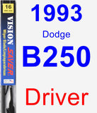 Driver Wiper Blade for 1993 Dodge B250 - Vision Saver