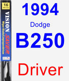 Driver Wiper Blade for 1994 Dodge B250 - Vision Saver