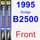 Front Wiper Blade Pack for 1995 Dodge B2500 - Vision Saver