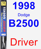 Driver Wiper Blade for 1998 Dodge B2500 - Vision Saver