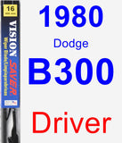 Driver Wiper Blade for 1980 Dodge B300 - Vision Saver