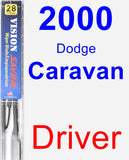 Driver Wiper Blade for 2000 Dodge Caravan - Vision Saver