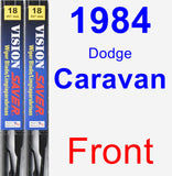 Front Wiper Blade Pack for 1984 Dodge Caravan - Vision Saver