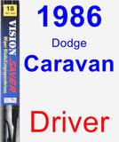 Driver Wiper Blade for 1986 Dodge Caravan - Vision Saver