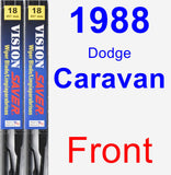 Front Wiper Blade Pack for 1988 Dodge Caravan - Vision Saver