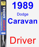 Driver Wiper Blade for 1989 Dodge Caravan - Vision Saver