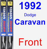 Front Wiper Blade Pack for 1992 Dodge Caravan - Vision Saver