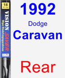 Rear Wiper Blade for 1992 Dodge Caravan - Vision Saver