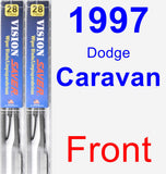 Front Wiper Blade Pack for 1997 Dodge Caravan - Vision Saver