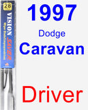 Driver Wiper Blade for 1997 Dodge Caravan - Vision Saver